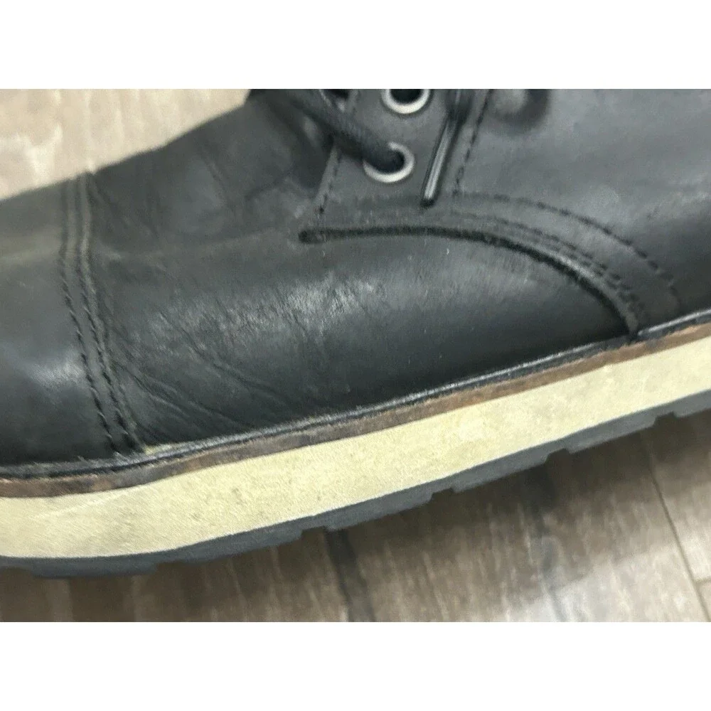 Altra Men's Smith Boots 9 Black Leather Lace Up Ankle Chukka Casual Zero Drop
